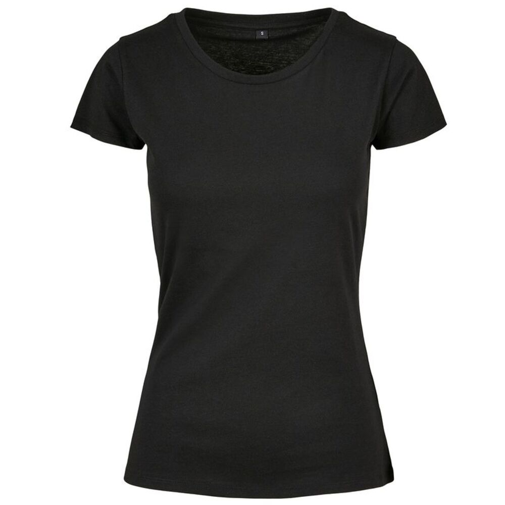 Build Your Brand Womens/Ladies Basic T-Shirt / Black